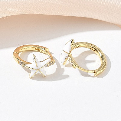Brass Micro Pave Cubic Zirconia Hoop Earrings for Women EJEW-A167-23G-01-1
