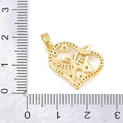 Brass Micro Pave Clear Cubic Zirconia Pendants CU-CBA9B49-01E-G-1