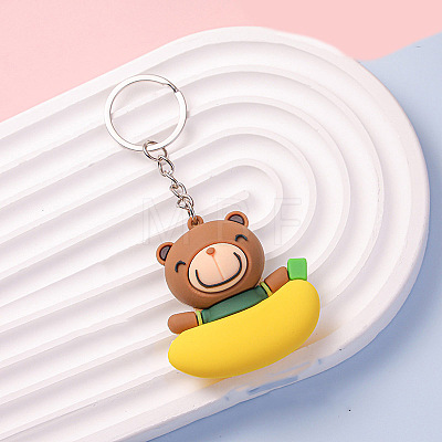 Bear PVC Bag Keychain PW-WGC0224-04-1