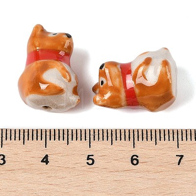 Hand-Painted Porcelain Beads PORC-R001-01B-1