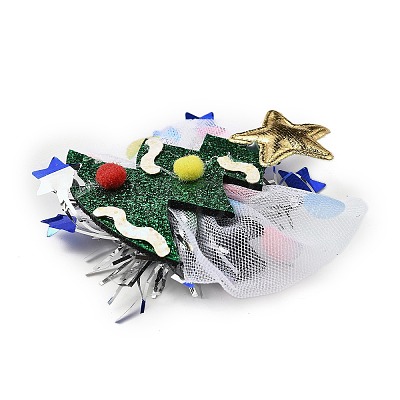 Christmas Theme Glitter Felt Fabric Alligator Hair Clip PHAR-U002-01G-1