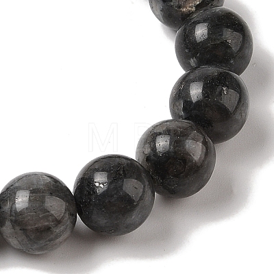 10mm Round Natural Larvikite Braided Bead Bracelets BJEW-C067-01C-07-1