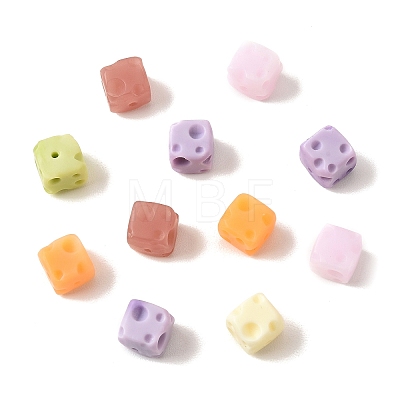36Pcs 6 Colors Opaque & Transparent Resin Beads RESI-CJ0005-53-1