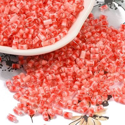 Two Tone Inside Colours Transparent Glass Seed Beads SEED-C004-05G-1