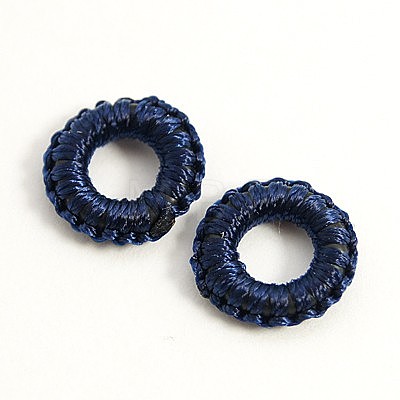 Handmade Nylon Cord Woven Elastic Beads WOVE-D002-M-1