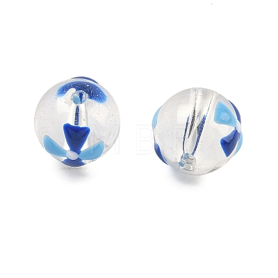 Transparent Glass Enamel Beads GLAA-P078-01A-02-1