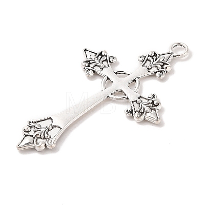 Cross Tibetan Style Alloy Big Pendants X-TIBEP-Q058-04AS-LF-1