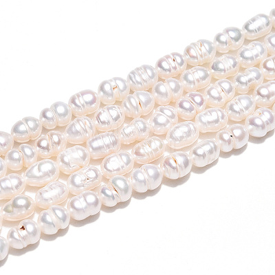 Natural Cultured Freshwater Pearl Beads Strands PEAR-N012-04L-01-1