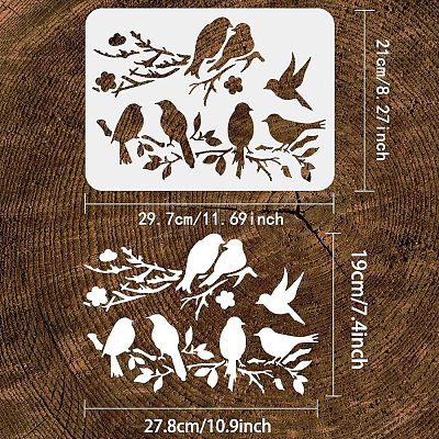 Large Plastic Reusable Drawing Painting Stencils Templates DIY-WH0202-476-1