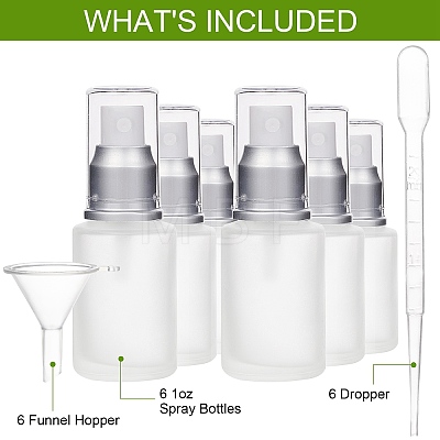Frosted Glass Spray Bottles DIY-BC0011-33-1