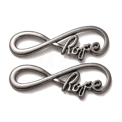 Tibetan Style Alloy Infinity with Hope Links TIBE-S230-B-LF-1