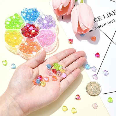 7 Colors Transparent Acrylic Beads OACR-YW0001-95-1