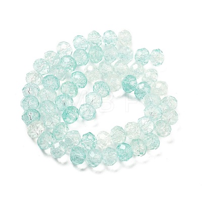 Transparent Crackle Glass Beads Strands CCG-L050-01A-07-1