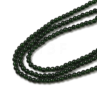 Synthetic Green Goldstone Beads Strands G-G189-B03-04-1