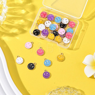 28Pcs 7 Colors Alloy Enamel Charms ENAM-FP0001-66-1