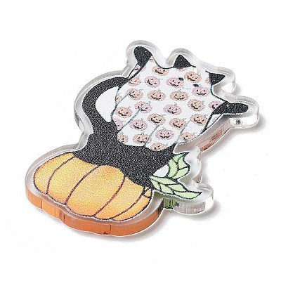 Halloween Theme Ghost Opaque Acrylic Pendants SACR-Z005-06A-1