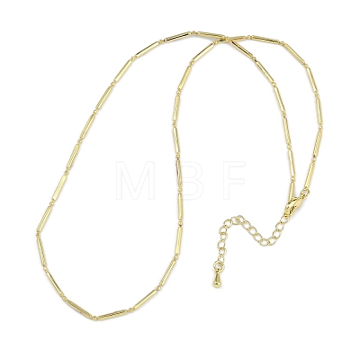 Rack Plating Brass Bar Link Chain Necklaces for Women NJEW-K382-01G-1