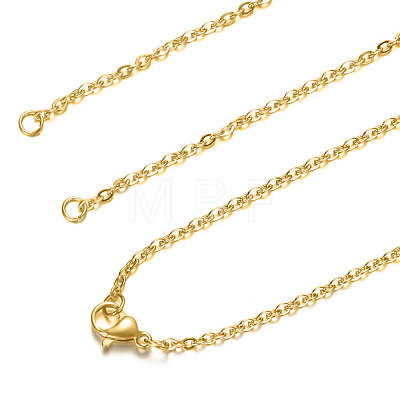 304 Stainless Steel Cable Chain Necklace Making LS-STAS-T040-PJ208-2-40-1