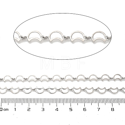 304 Stainless Steel Moon Link Chains CHS-A016-73P-A-1