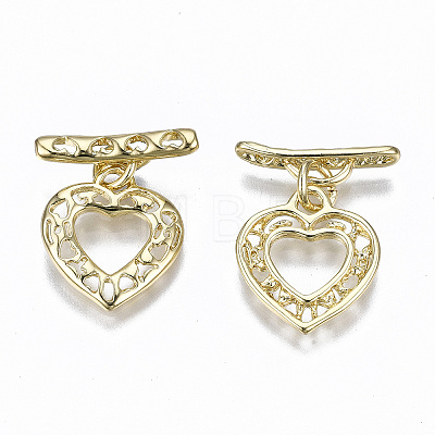 Brass Toggle Clasps KK-T057-056-NF-1