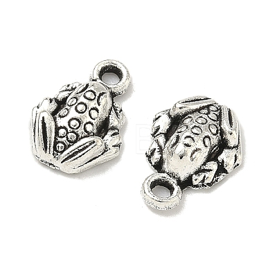 Tibetan Style Alloy Frog Charms X-TIBEP-O009-28-1