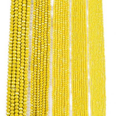 Electroplate Glass Beads Strands EGLA-A044-P4mm-A04-1