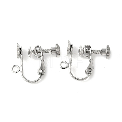 316 Surgical Stainless Steel Clip-on Earring Findings STAS-Z127-02P-1