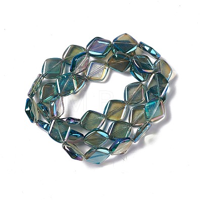 Electroplate Glass Beads Strands EGLA-L032-FR03-1