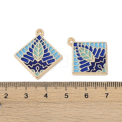 Rack Plating Alloy Enamel Pendants FIND-I038-04C-1