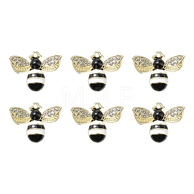 6Pcs Rack Plating Alloy Enamel Pendants ENAM-YW0002-56A-1