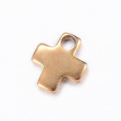 201 Stainless Steel Tiny Cross Charms STAS-D445-109-1