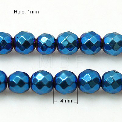 Non-Magnetic Synthetic Hematite Beads Strands G-C018-4mm-1