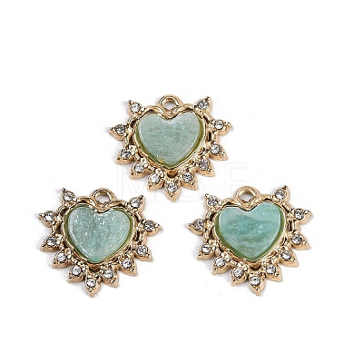 Natural Amazonite Heart Pendants STAS-I325-145G-01-1