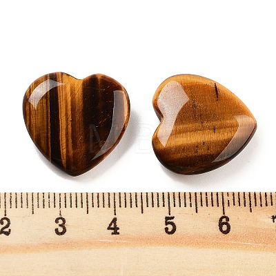 Heart Natural Tiger Eye Worry Stone G-C134-06A-13-1