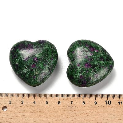 Natural Sesame Jasper Heart Display Decorations G-P562-02A-1