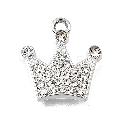 UV Plating Alloy Crystal Rhinestone Pendants RB-CBAD37D-34P-1