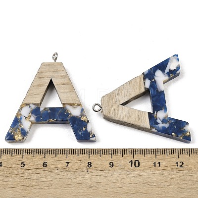 26Pcs Opaque Resin & Wood Pendants RESI-I354-02-1