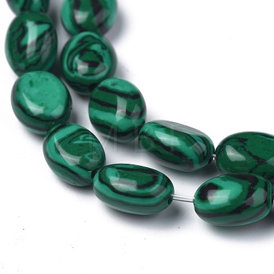 Synthetic Malachite Beads Strands G-Z006-A06-1