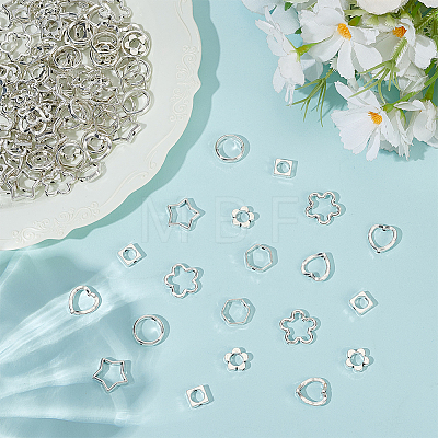 140Pcs 7 Styles Alloy Bead Frame FIND-WR0012-39-1