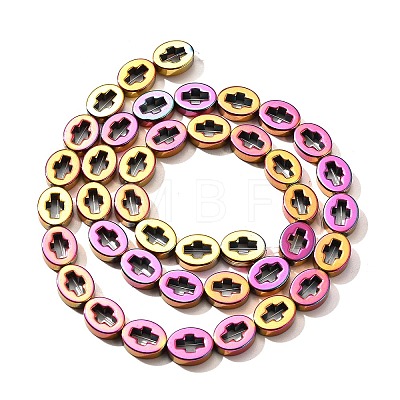 Electroplated Synthetic Non-magnetic Hematite Beads Strands G-L613-Z01-02I-1