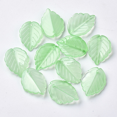 Transparent Spray Painted Glass Pendants X-GLAA-S054-006A-02-1