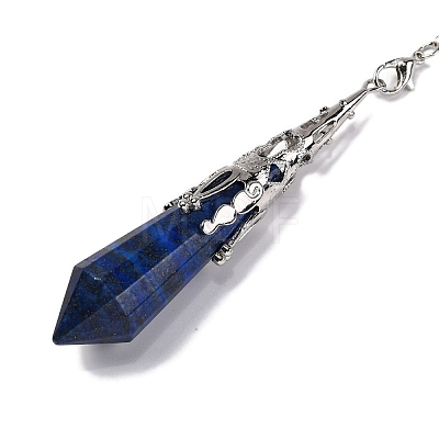 Natural Lapis Lazuli Pointed Dowsing Pendulum Big Pendants G-H285-06P-A29-1