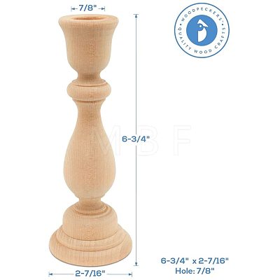 Gorgecraft 2Pcs Natural Wooden Candle Holder DJEW-GF0001-19-1