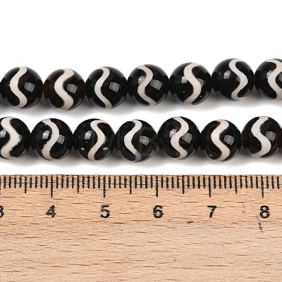 Tibetan Style dZi Beads Strands G-G328-A08-8mm-1