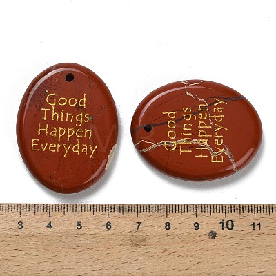 Natural Red Jasper Pendants G-K353-06H-1