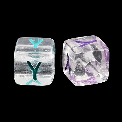 Acrylic European Beads MACR-I042-01Y-1