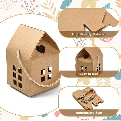 40Pcs 2 Colors Paper Boxes with Handle Rope and Window CON-CJ0001-25-1