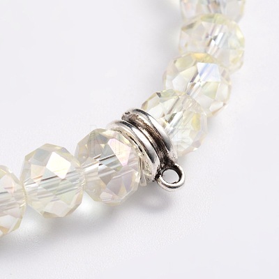Electroplate Glass Beads Stretch Bracelets BJEW-JB02012-1