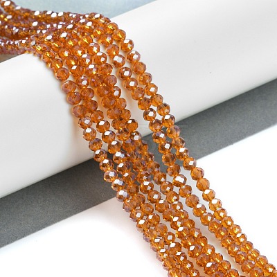 Electroplate Glass Beads Strands EGLA-A034-T6mm-A19-1