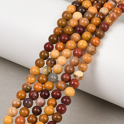 Round Natural Mookaite Beads Strands G-F216-4mm-19-1